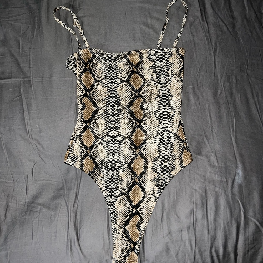 Snake skin design bodysuit
